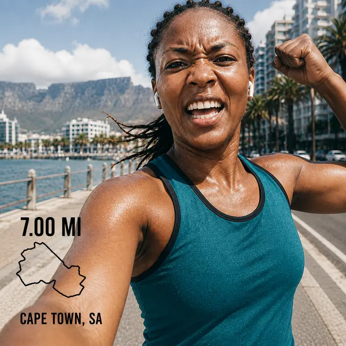 Jessica Adams running in Hong Kong